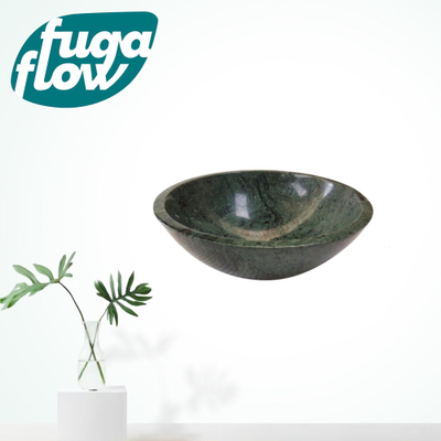 FugaFlow Efficiente Arredo Indian Green Waskom - 43x43x13.5cm - rond - marmer - groen