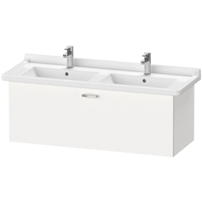 Duravit XBase Wastafelonderkast 120x46.8x44.8cm 1 lade Standaard greep met softclose spaanplaat wit Mat