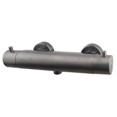 Wiesbaden Cool Touch douchethermostaat Gunmetal met glijstangset SHOWROOMMODEL