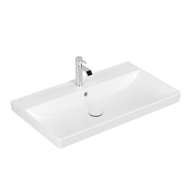 Villeroy & Boch Avento meubelwastafel 80x47cm met overloop ceramic+ stone white