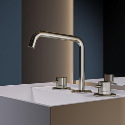 Hotbath Archie Wastafelmengkraan 3 gats zonder waste IX RVS316