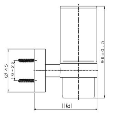 Plieger Murcia bekerhouder met glas chroom