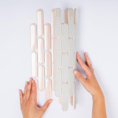 The Mosaic Factory Sevilla mozaïektegel - 30x30cm - wandtegel - Ovaal - Porselein Pink Glans