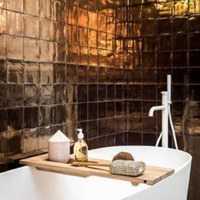 SAMPLE By Goof Wandtegel Oud Hollandse witjes goud Vintage Glans Goud