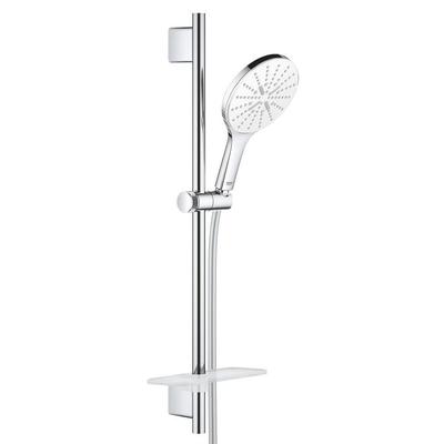 GROHE Vitalio Smartactive Glijstangset - 60cm - ronde handdouche - 3 straalsoorten - gladde doucheslang - met zeepschaal - chroom
