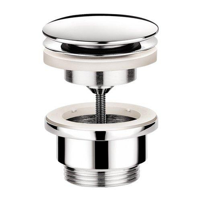 Hotbath Pal clickplug met schroef rond chroom SHOWROOMMODEL