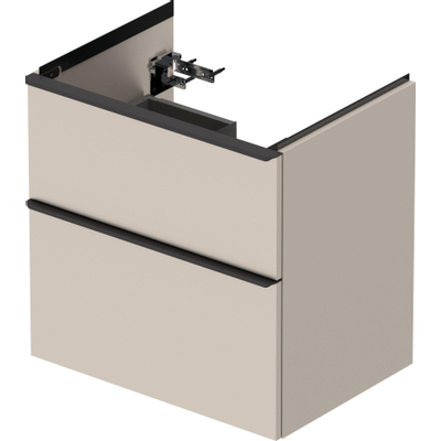 Duravit D-Neo wastafelonderkast 63.4x62.5x45.2cm 2 lades Taupe Mat