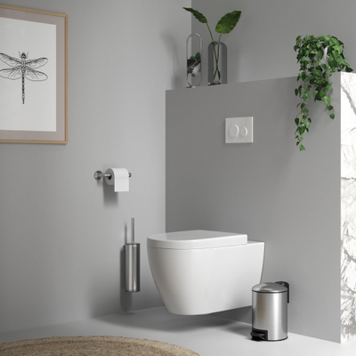 Brauer Brushed Edition Toiletborstelhouder - wand - PVD - geborsteld RVS