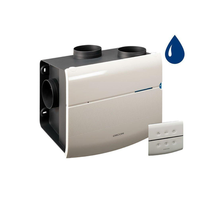 Orcon smartline MVS-15 woonhuisventilator randaarde met vochtsensor en RF bediening