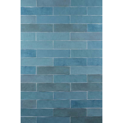 Douglas Jones Atelier Wandtegel 6x25cm 10mm witte scherf Turquoise