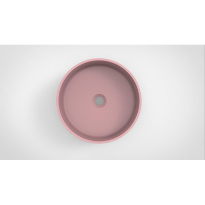 Arcqua Case waskom - 40x40cm - Rond - Cast marble Roze Mat