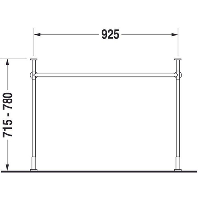 Duravit Vero onderstel voor wastafel 045410 chroom