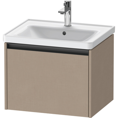 Duravit Ketho 2 wastafelonderbouwkast met 1 lade 58.4x45.5x44cm met greep antraciet Linnen mat