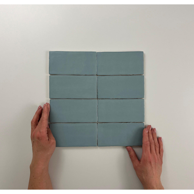 Cifre Ceramica Atlas wandtegel - 7.5x15cm - Rechthoek - 8.5mm - Sky mate