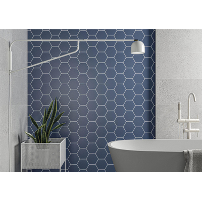 Cifre Ceramica Hexagon Timeless wand- en vloertegel - 15x17cm - 9mm - Zeshoek - Blauw mat