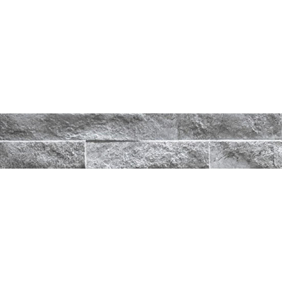 Kerabo Wandtegel Rock Grey 7,5x38,5 cm Natuursteen look Mat Grijs