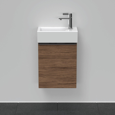 Duravit D-Neo wastafelonderkast 36.4x44x22.2cm Linksdraaiend 1 deur Noten (donker) Mat