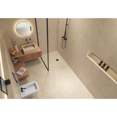 Fap Ceramiche Nobu wandtegel - 25x75cm - gerectificeerd - Natuursteen look - Beige mat (beige)