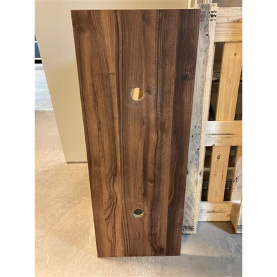 Adema Tops Topblad - 120x1.5x46cm - noten (hout) inclusief 2 afvoergaten - OUTLET UDEN