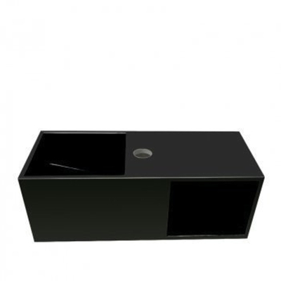 Wiesbaden Julia fontein Solid surface met nis 54 x 20 x 20 cm mat zwart