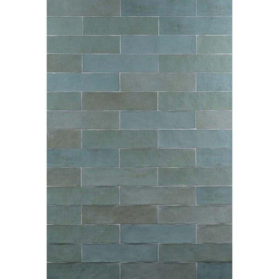 SAMPLE Douglas Jones Atelier Wandtegel 6x25cm 10mm witte scherf Vert D'Eau