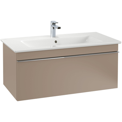 Villeroy & Boch Venticello Meubelwastafel - wasbak midden - 1 kraangat - 100x50cm - geschikt voor 3 kraangaten - overloop - wit