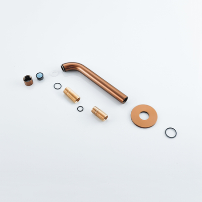 Fortifura Calvi uitloop - baduitloop - G1/2 - inkortbaar - met rozet - Geborsteld koper PVD (Koper)