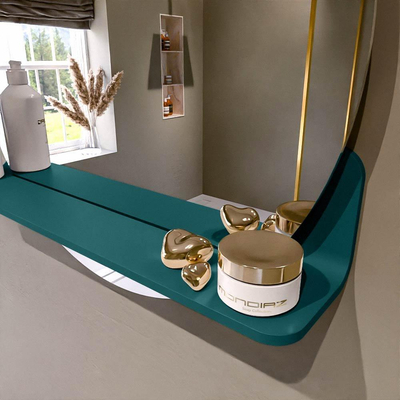 Mondiaz SPOT Badkamerspiegel - rond 60cm - spiegelplanchet - kleur Smag