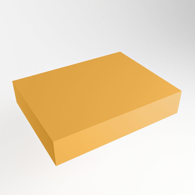 Mondiaz TOP 46 Topblad - 40x41x12cm - geschikt voor afdekplaat - Solid surface - Ocher