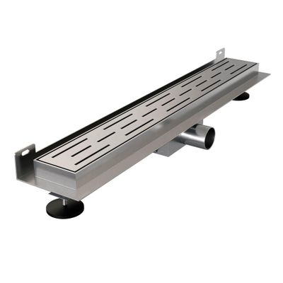 BRAUER Douchegoot - muurflens - 50x7x6.7cm - ondiep - zijuitloop - RVS