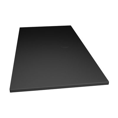 Xenz Flat douchevloer 180x90x4cm rechthoek Acryl Ebony