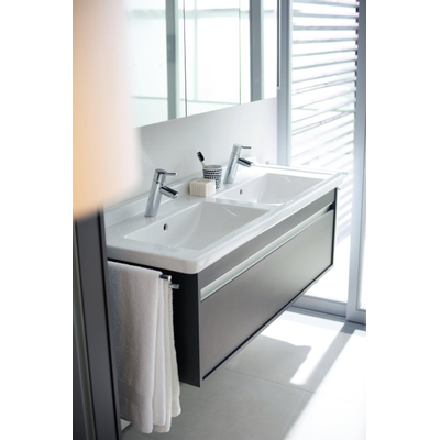 Duravit Ketho Wastafelonderkast 120x45.5x41cm 1 lade Standaard greep met softclose spaanplaat Grafiet Mat