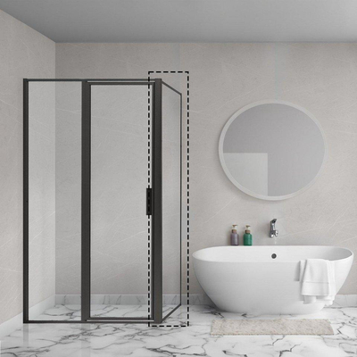 Aqua Vista zijwand-hoekoplossing - Fully Framed Glass 110x9-110.5 cm