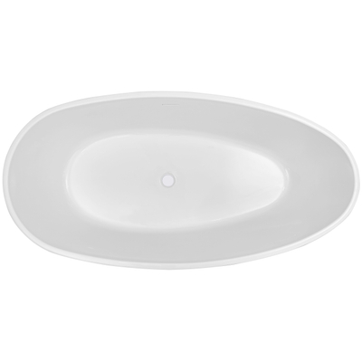 Wiesbaden Ellips vrijstaand bad - 180x90cm - acryl - glans wit