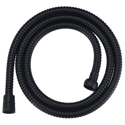 Wiesbaden Caral doucheset - 2 functies - handdouche 3 standen - hoofddouche 25cm - met garnituur - zwart mat