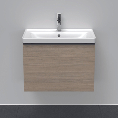 Duravit D-Neo wastafelonderkast 63.4x44x45.2cm 1 lade met softclose Eiken (terra) Mat