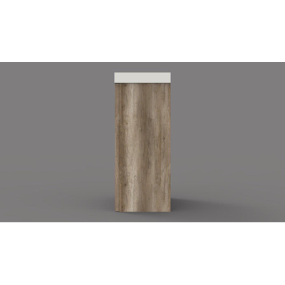 Arcqua Luna Fonteinset 54.3x39.7x21.8cm Canyon Oak met marble fontein met overloop glans wit