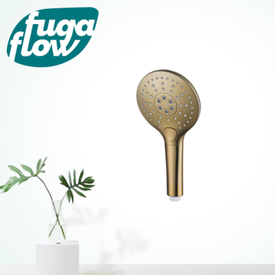 FugaFlow Eccelente Sobrado Badkamer Handdouche - ø12cm - rond - 3 standen - geborsteld messing PVD