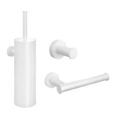 Hotbath Cobber toilet accessoireset 3 delig wit mat