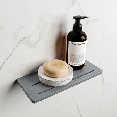 Mondiaz EASY Planchet - 31x14x1.2cm - solid surface - Plata