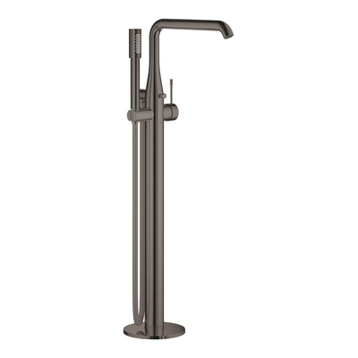 GROHE Essence New Afbouwdeel vrijstaande badkraan - omstel - draaibare uitloop 27.7cm - handdouche - doucheslang - hard graphite