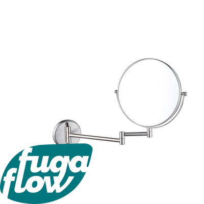 Fugaflow make-up spiegel - 20cm - rond - PVD - geborsteld RVS -