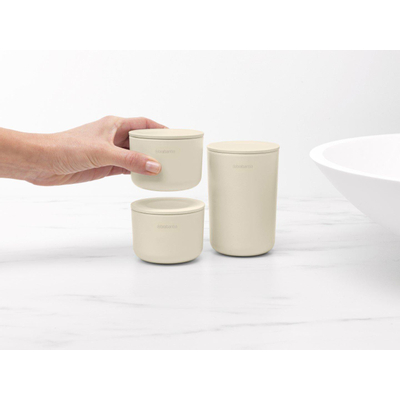 Brabantia ReNew Opbergpotjes Set Van 3 Soft Beige