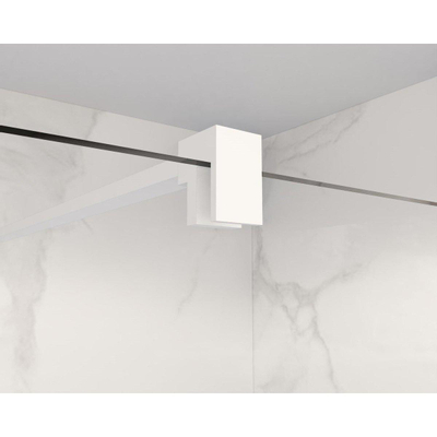 Fortifura Galeria inloopdouche verlengde stabilisatiestang 200cm los incl.bevestigingsmaterialen - mat wit
