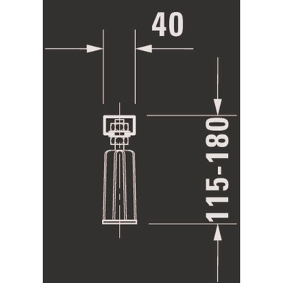 Duravit D-Code Douchebakdrager/-poten/-frame