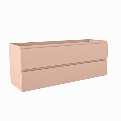 Mondiaz HAY wastafelonderkast - 130x40x50cm - 2 lades - uitsparing links - softclose - Rosee