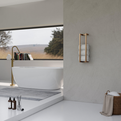 Saniclass Dual handdoekrek - 60x12.5x12.5cm - Glans Goud