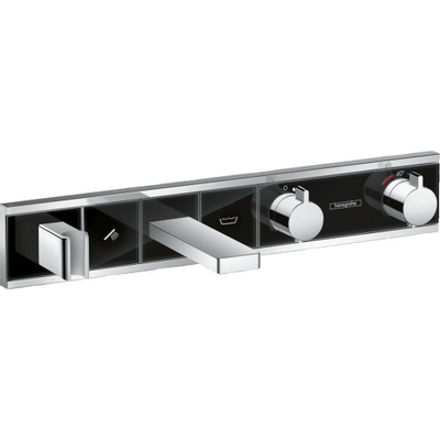 Hansgrohe RainSelect afbouwdeel voor inbouw badkraan thermostatisch voor 2 functies 52.7x90cm zwart/chroom