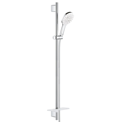 GROHE Rainshower SmartActive 130 Glijstangset - 90cm - ronde handdouche - 3 straalsoorten - gladde doucheslang - met zeepschaal - chroom
