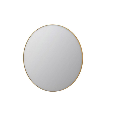 INK SP15 Spiegel - 120x4x120cm - rond - verzonken in aluminium kader - aluminium Mat goud